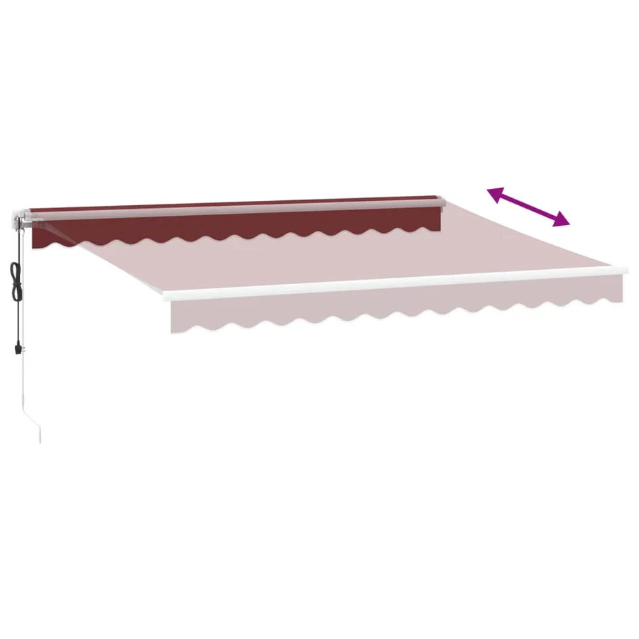 Auvent rétractable automatique bordeaux 350x250 cm - 5