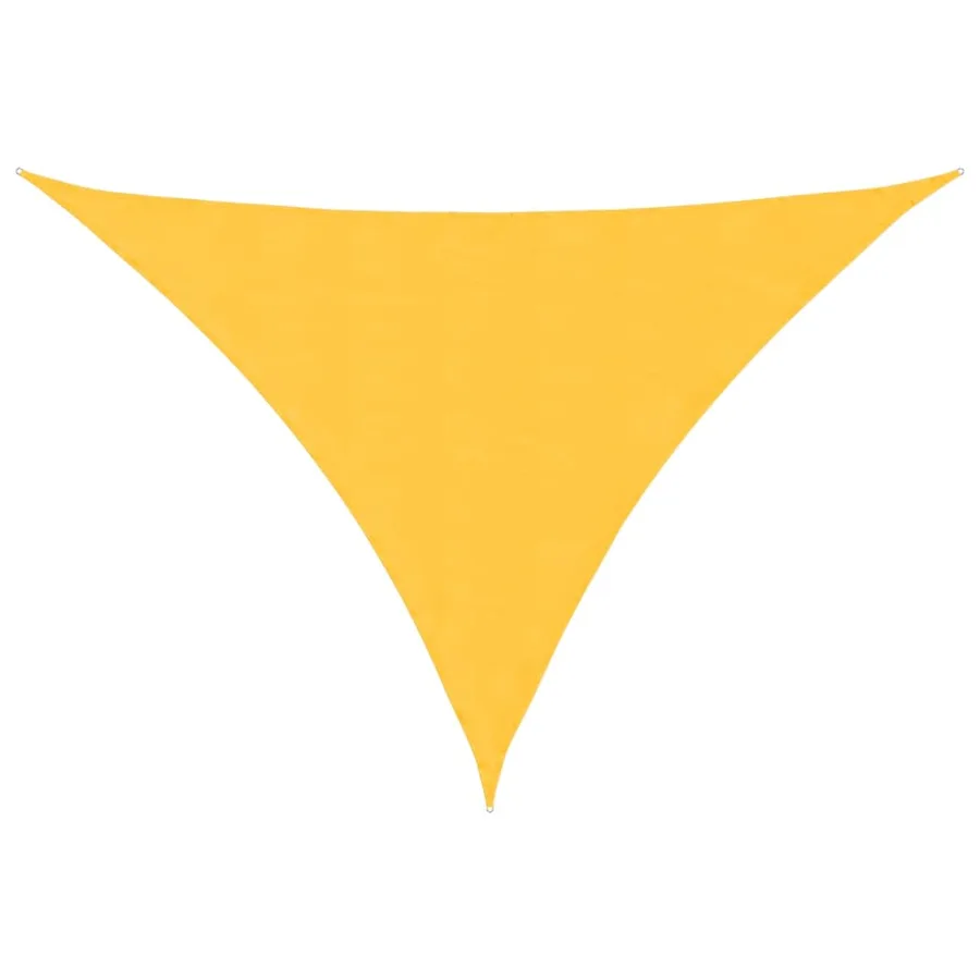Voile de parasol Tissu Oxford triangulaire 3,5x3,5x4,9 m Jaune - 2