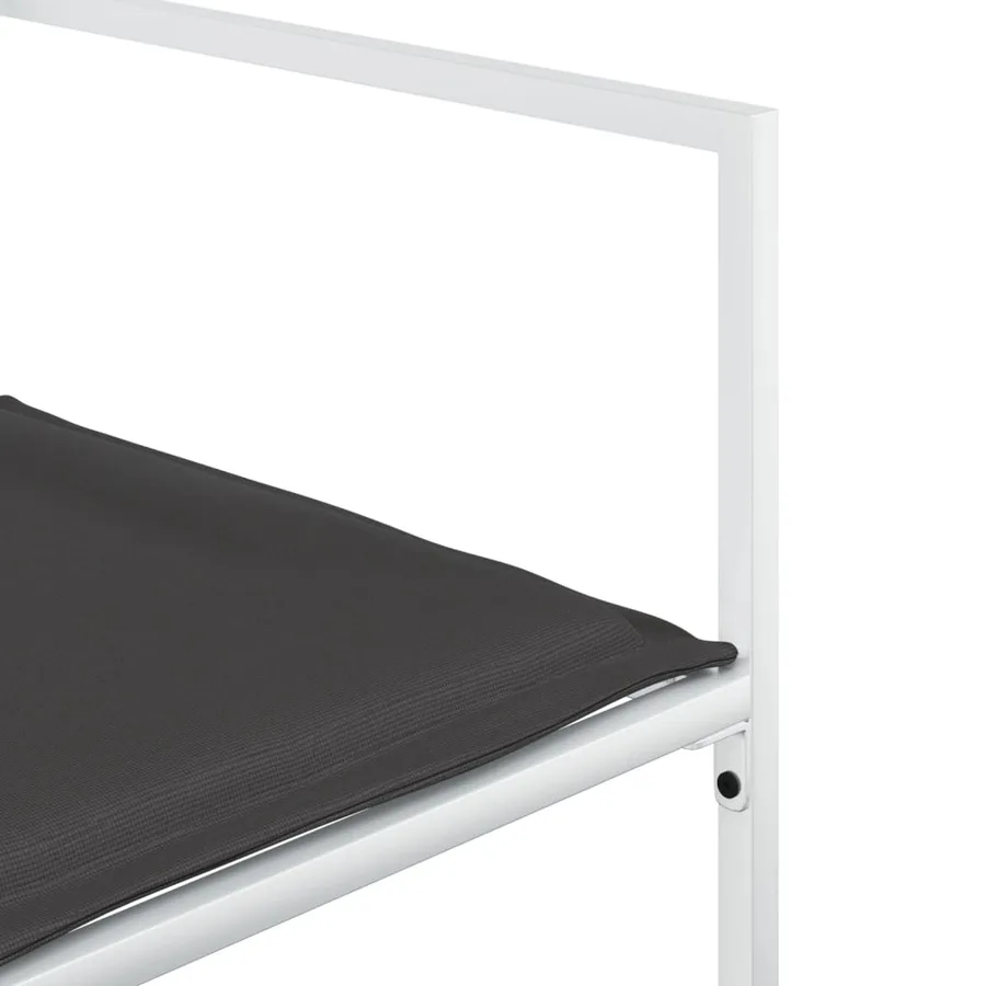 Chaises de jardin avec coussins lot de 4 blanc acier/textilène - 9