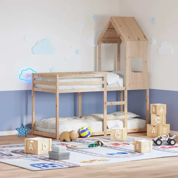 Toit de lit pour enfants 55x84x132 cm bois de pin massif