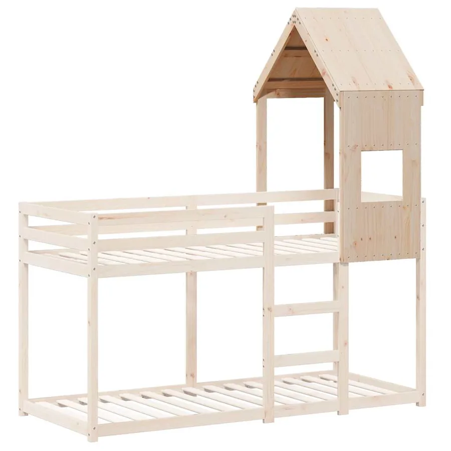 Toit de lit pour enfants 55x84x132 cm bois de pin massif - 3