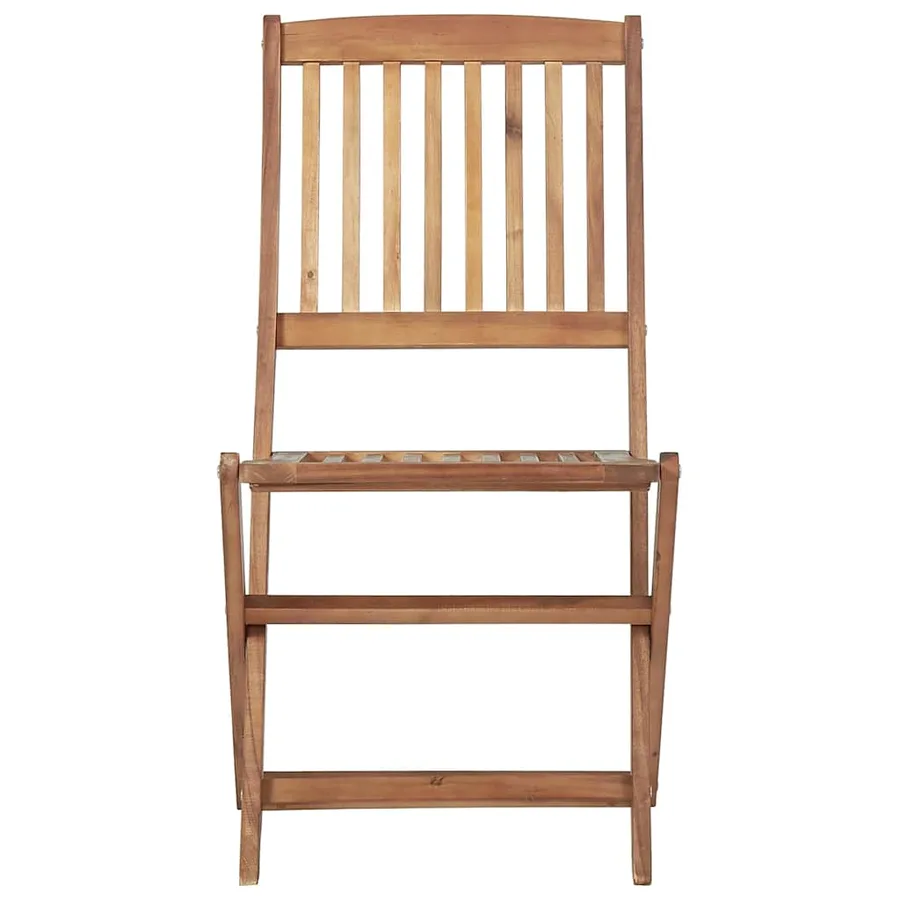 Chaises pliables d'extérieur et coussins lot de 8 Bois d'acacia - 11
