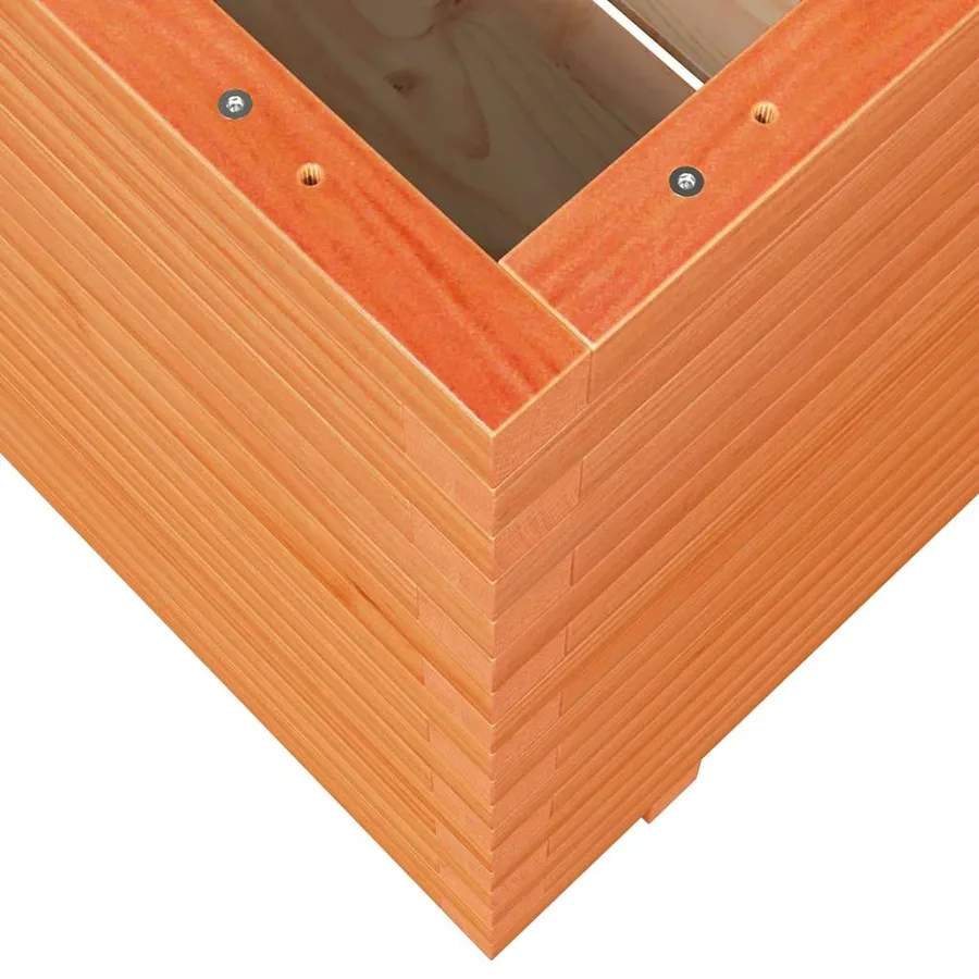 Jardinière cire marron 70x70x72,5 cm bois de pin massif - 8