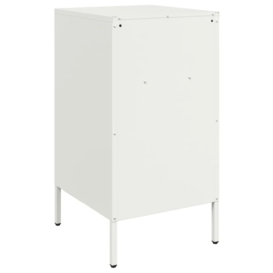 Table de chevet blanc 36x39x68 cm acier - 8