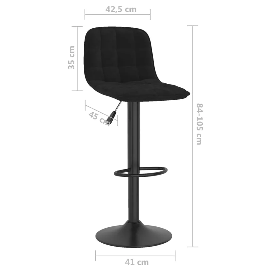 Tabouret de bar Noir Velours - 9