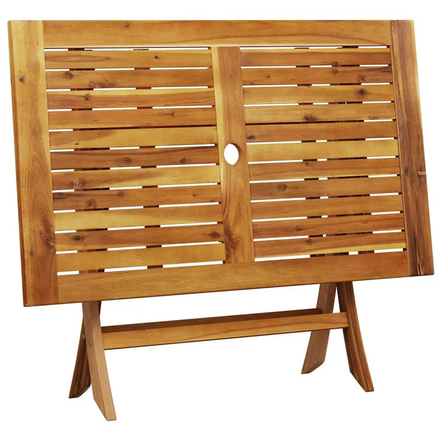 Ensemble à manger de jardin 5pcs noir polypropylène bois massif - 8