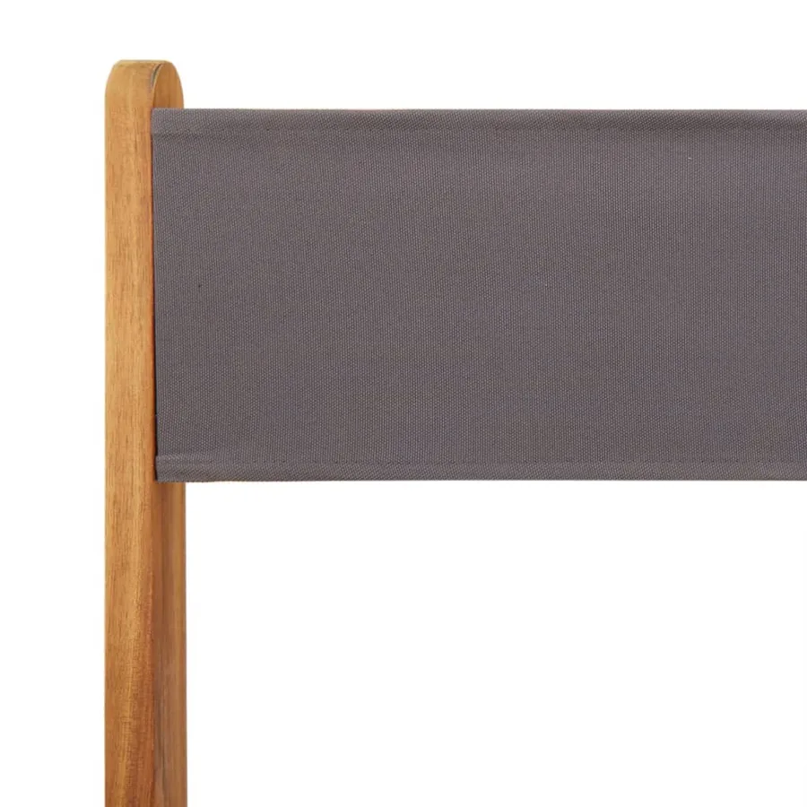 Ensemble à manger de jardin 5 pcs anthracite tissu bois massif - 10