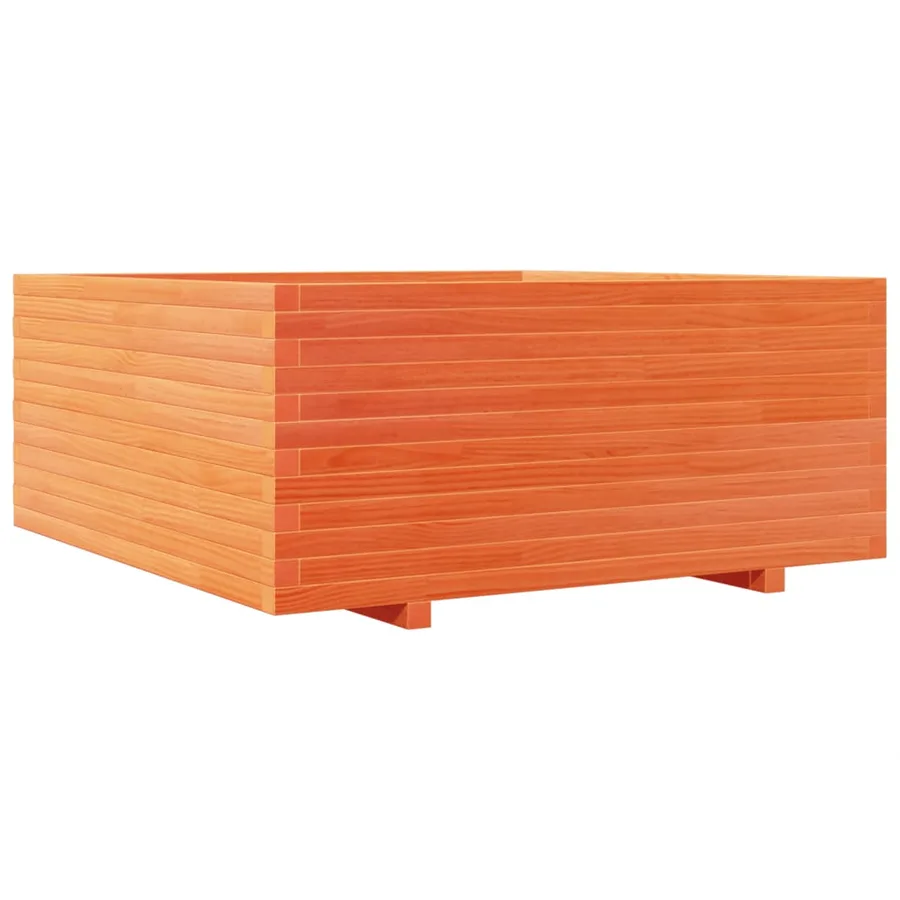 Jardinière cire marron 110x110x49,5 cm bois de pin massif - 2