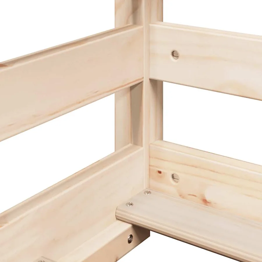 Lit pour enfants sans matelas 90x190 cm bois pin massif - 7