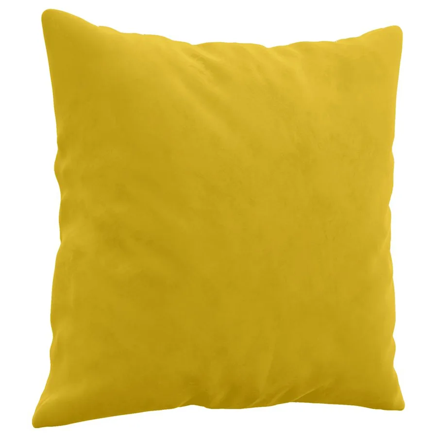 Coussins décoratifs lot de 2 Jaune 40x40 cm Velours - 3