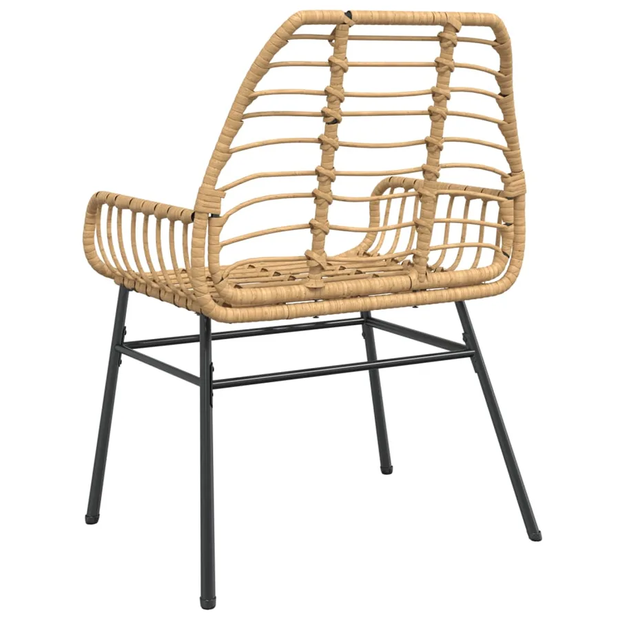 Chaises de jardin lot de 2 marron résine tressée - 7