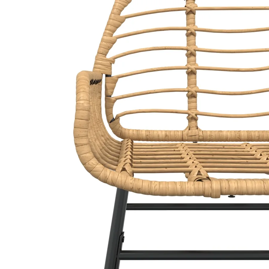 Chaises de jardin lot de 2 marron résine tressée - 8