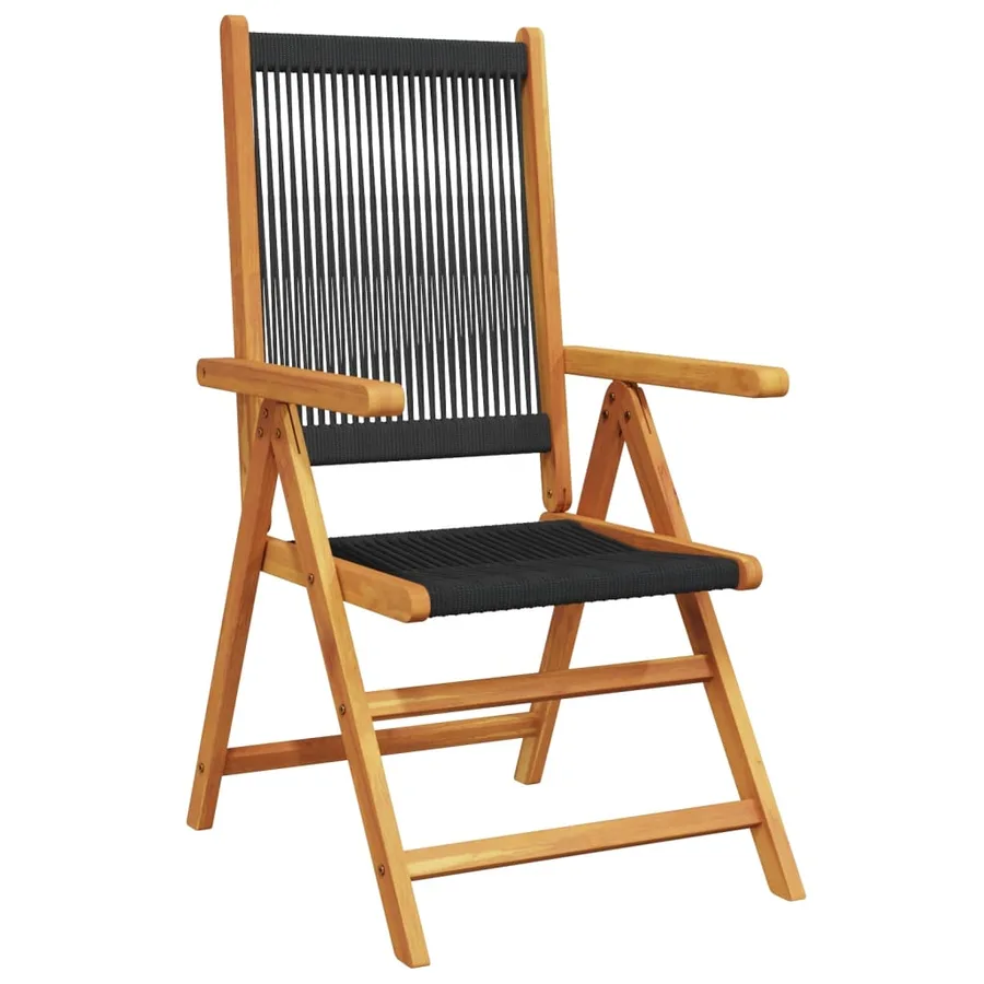 Chaises de jardin lot de 2 motif de feuilles acacia et tissu - 15