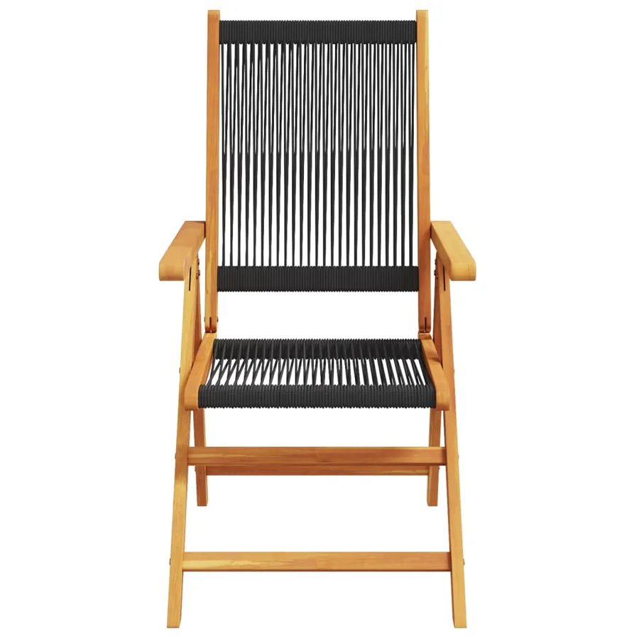 Chaises de jardin lot de 2 motif de feuilles acacia et tissu - 16