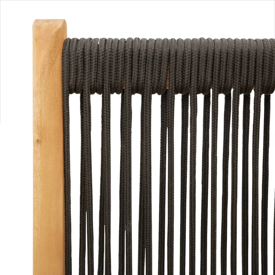 Chaises de jardin lot de 2 motif de feuilles acacia et tissu - 20