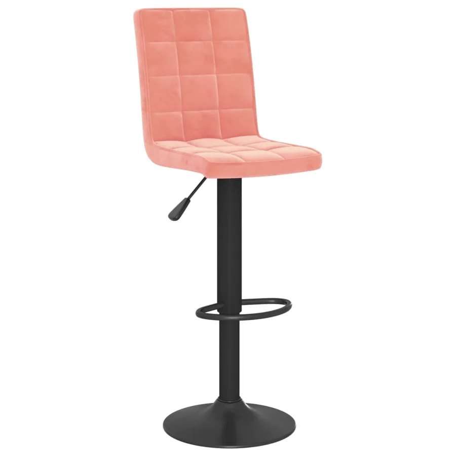 Tabouret de bar velours rose - 2