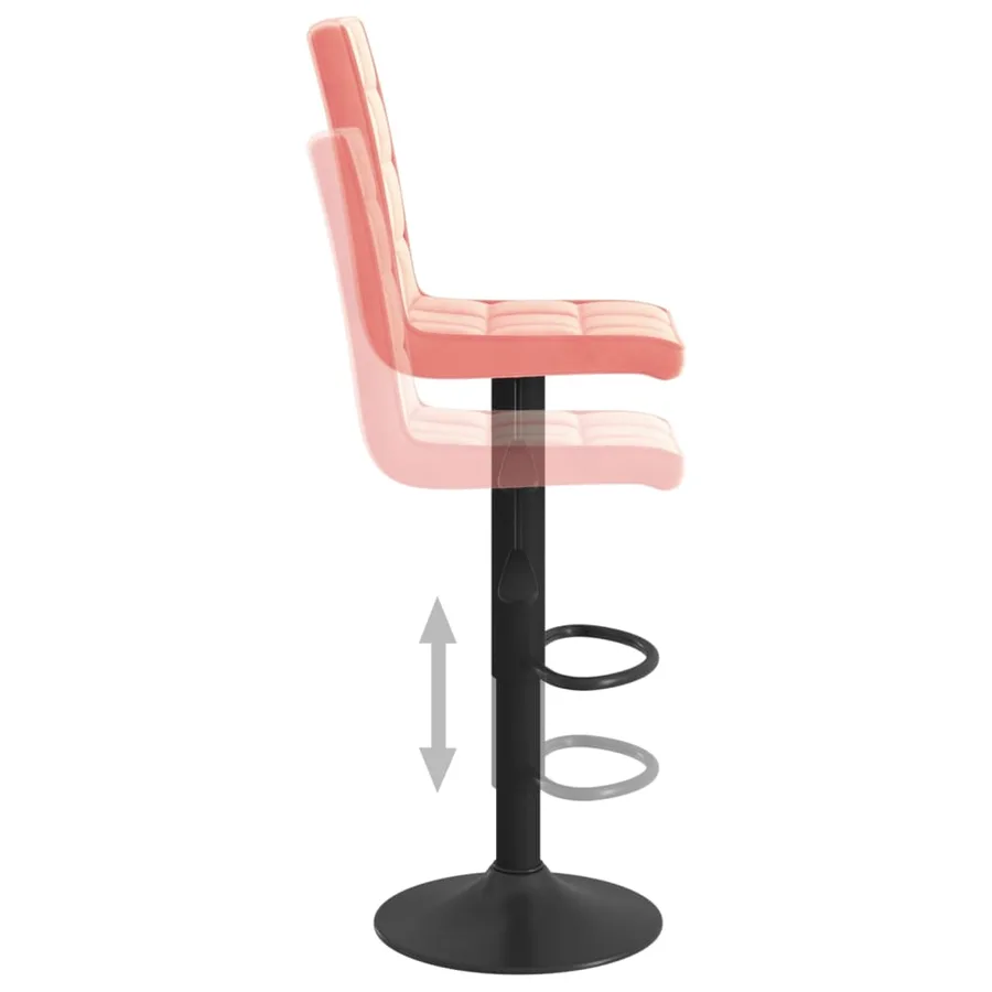 Tabouret de bar velours rose - 6