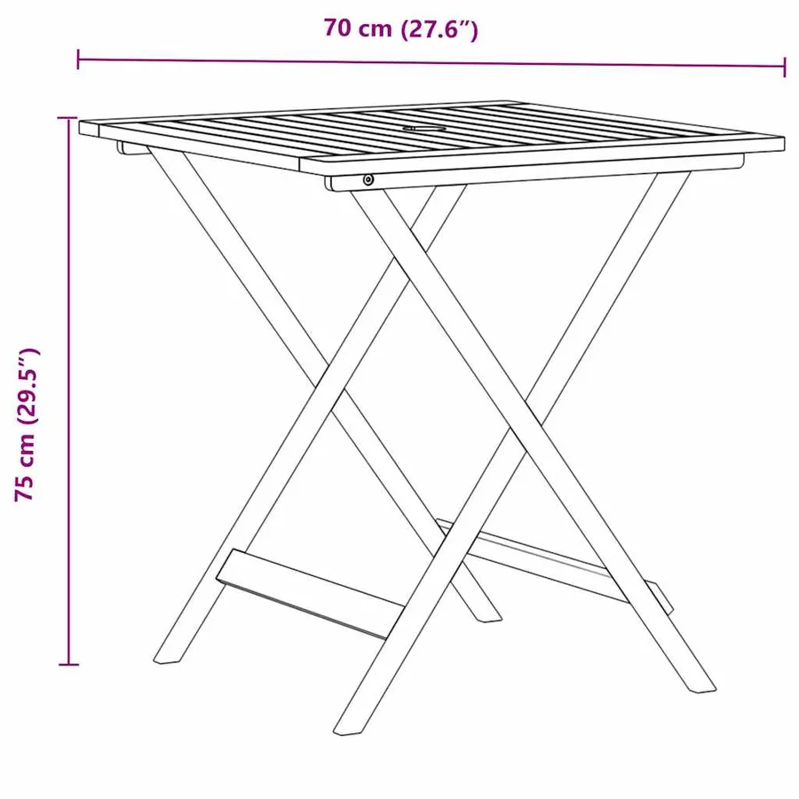 Ensemble de bistro 3 pcs blanc crème tissu et bois massif - 13