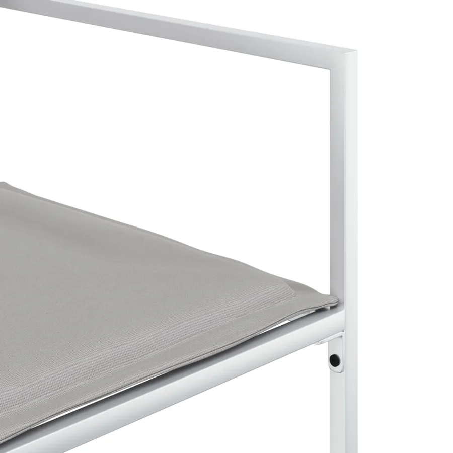 Ensemble à manger de jardin avec coussins 9 pcs blanc textilène - 6
