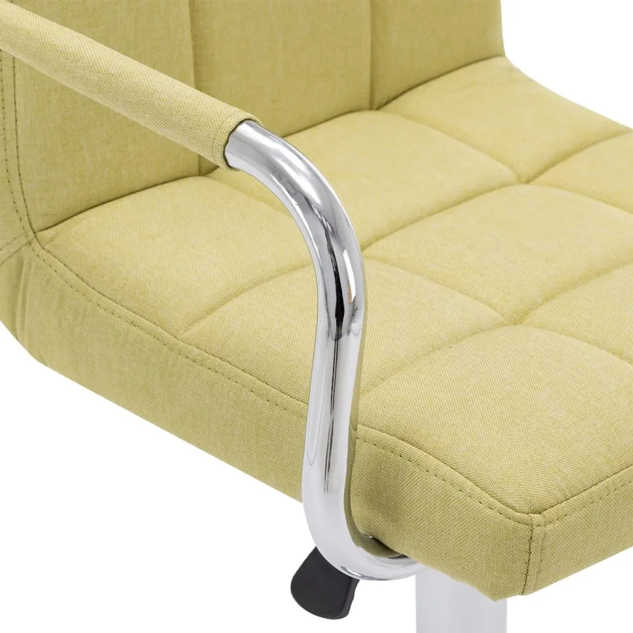 Chaises de bar lot de 2 vert tissu - 7