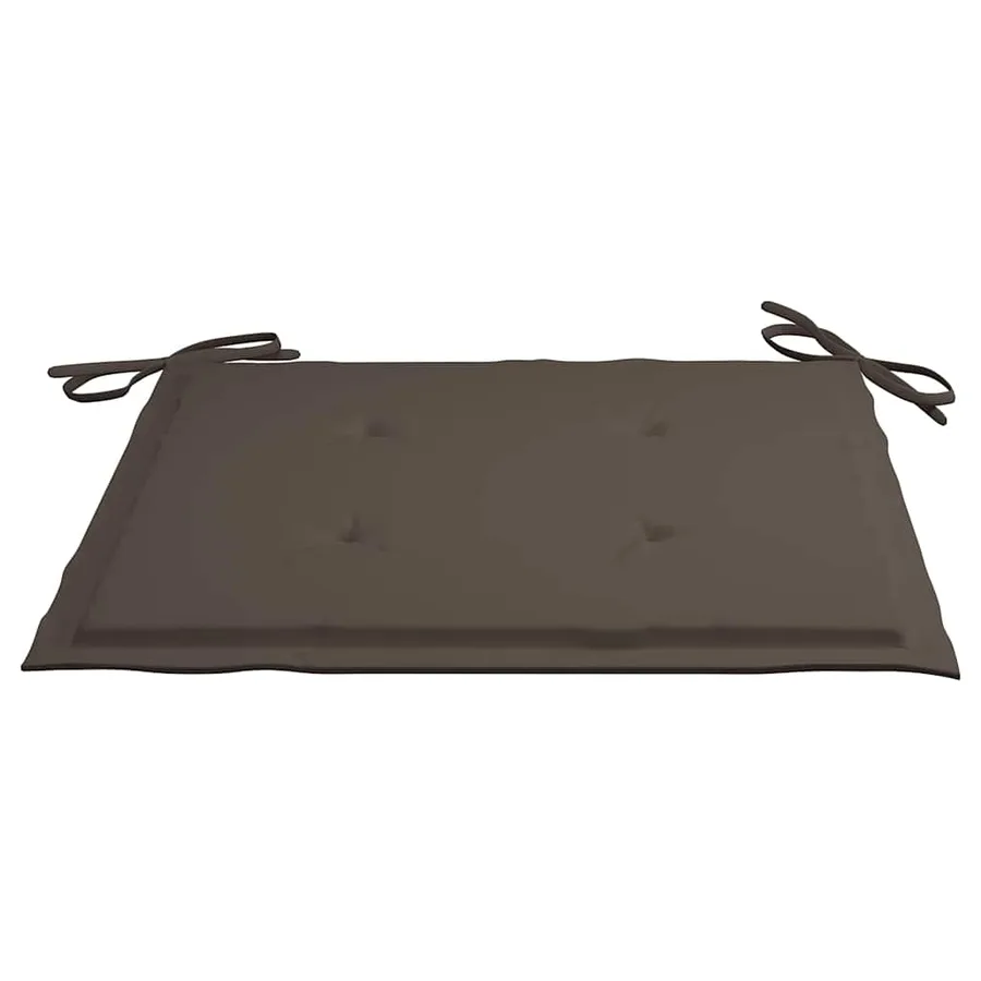 Chaises de jardin et coussins taupe lot de 8 Bois teck massif - 8
