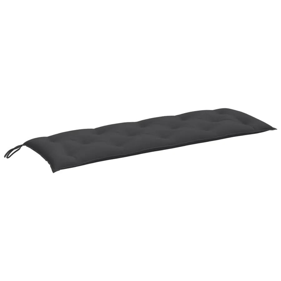 Coussin de banc de jardin anthracite mélangé 150x50x7 cm tissu - 2