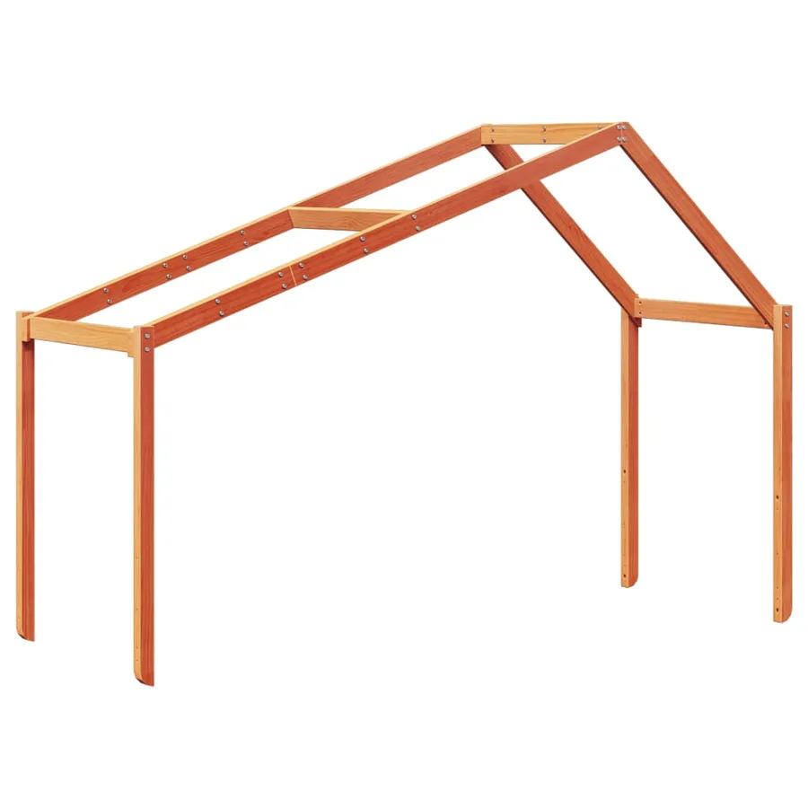 Lit haut sans matelas cire marron 80x200 cm bois de pin massif - 6