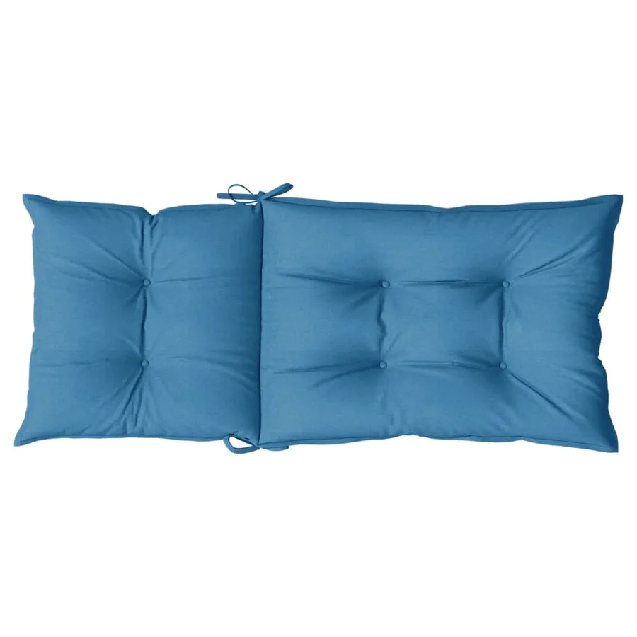 Coussins de chaise à dossier haut lot de 2 bleu mélangé tissu - 7