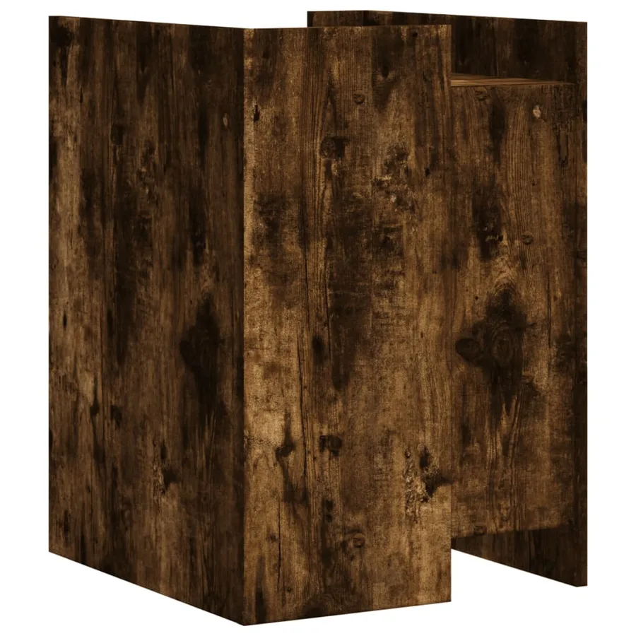 Table de chevet chêne fumé 45x50x65 cm bois d'ingénierie - 6