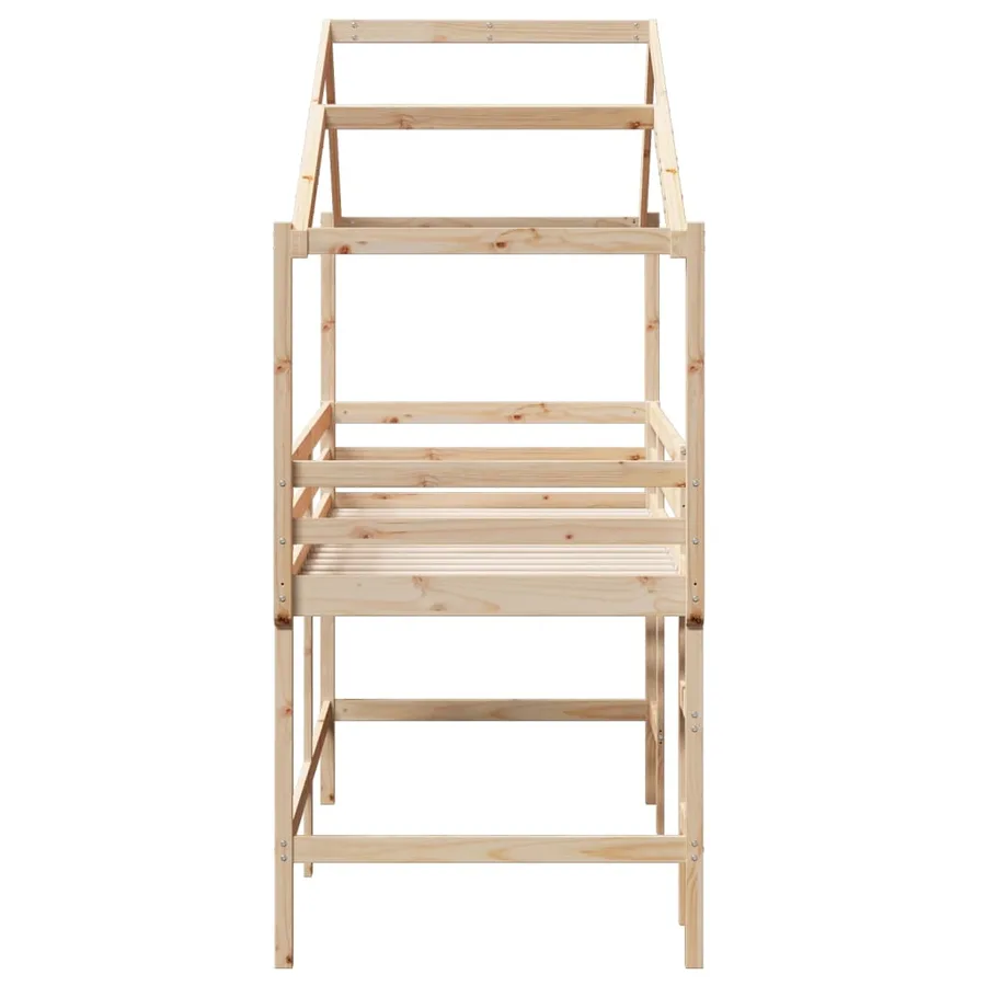 Lit superposé avec échelle et toit sans matelas 90x190 cm - 7
