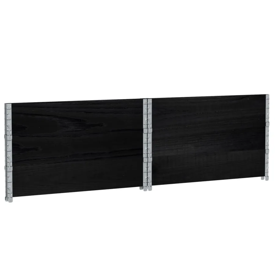 Jardinière noir 100x100 cm bois massif de pin - 6