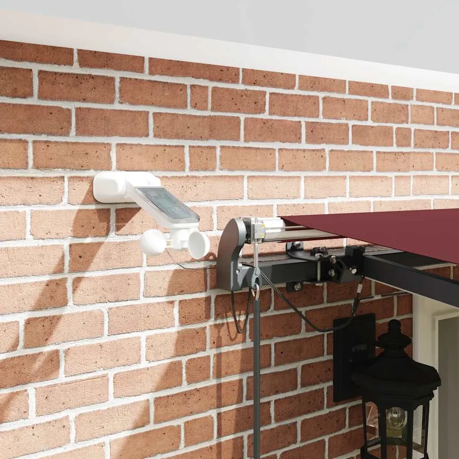 Auvent rétractable automatique avec LED bordeaux 500x300 cm - 4