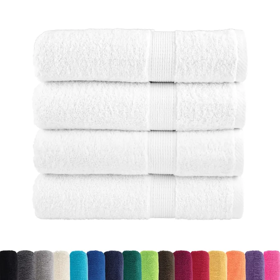 Serviettes de douche de qualité supérieure SOLUND 4 pcs blanc - 2