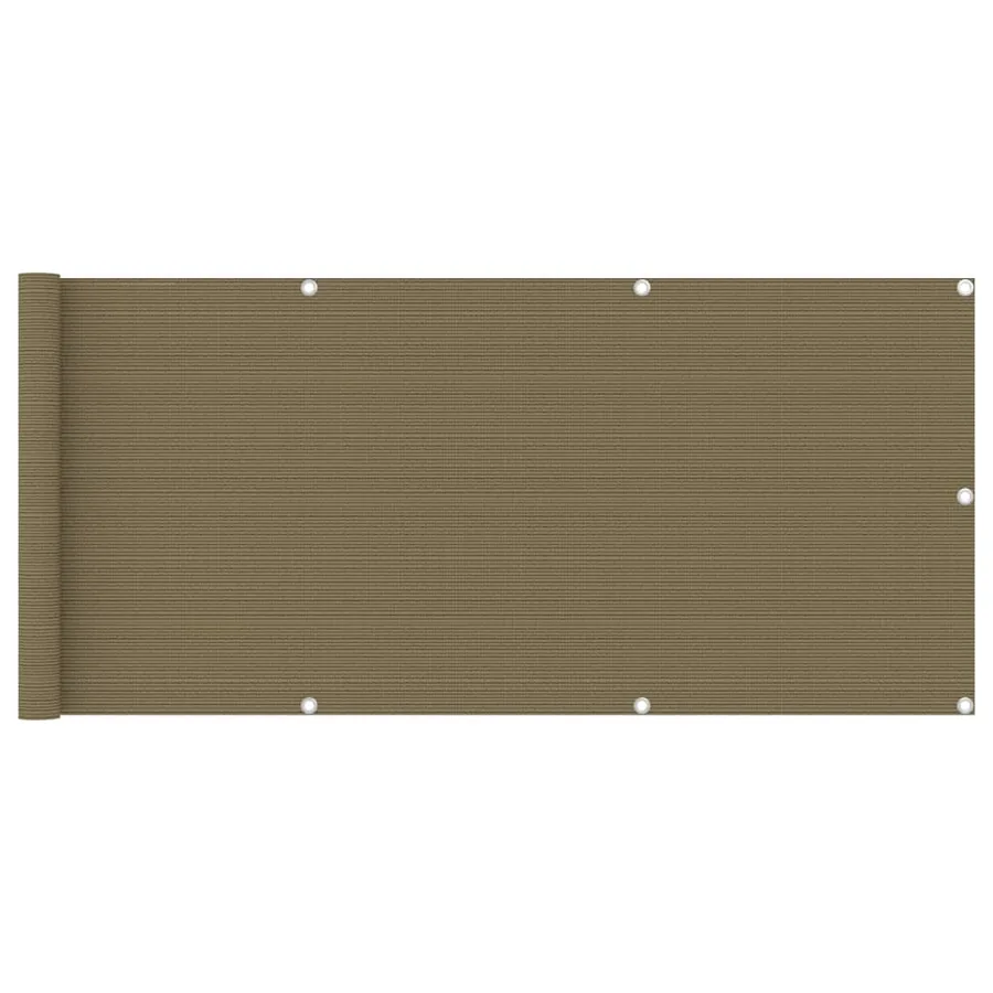 Écran de balcon Taupe 75x400 cm PEHD