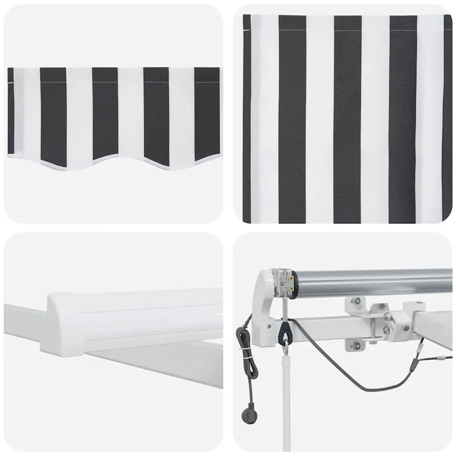Auvent rétractable automatique avec LED anthracite et blanc - 11