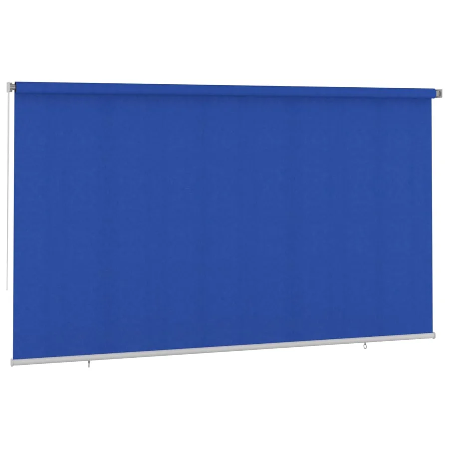 Store roulant d'extérieur 405 (l) x 230 (H) cm bleu HDPE - 2