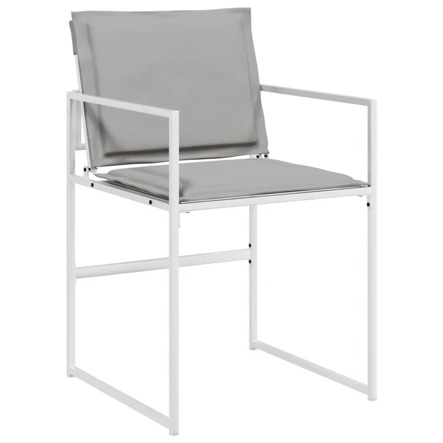 Ensemble à manger de jardin avec coussins 13pcs blanc textilène - 4