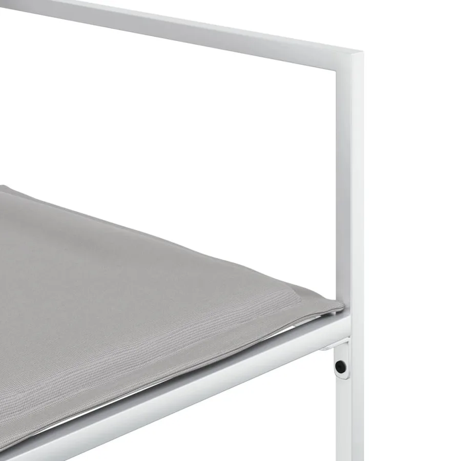 Ensemble à manger de jardin avec coussins 13pcs blanc textilène - 8