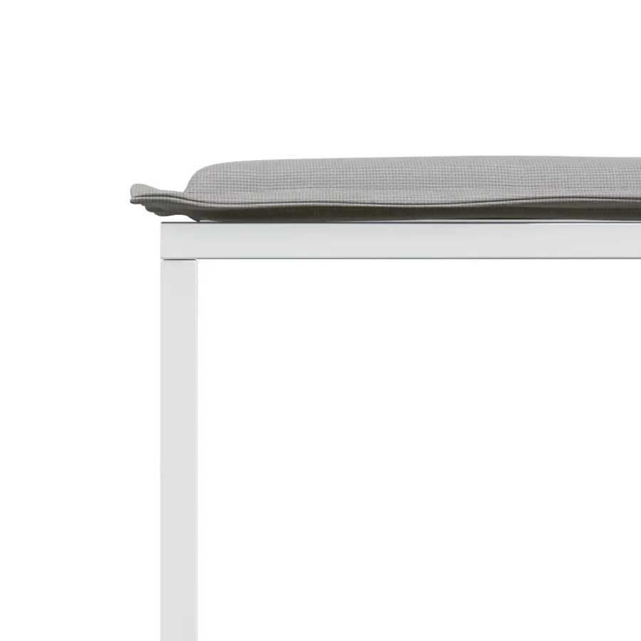 Ensemble à manger de jardin avec coussins 13pcs blanc textilène - 9
