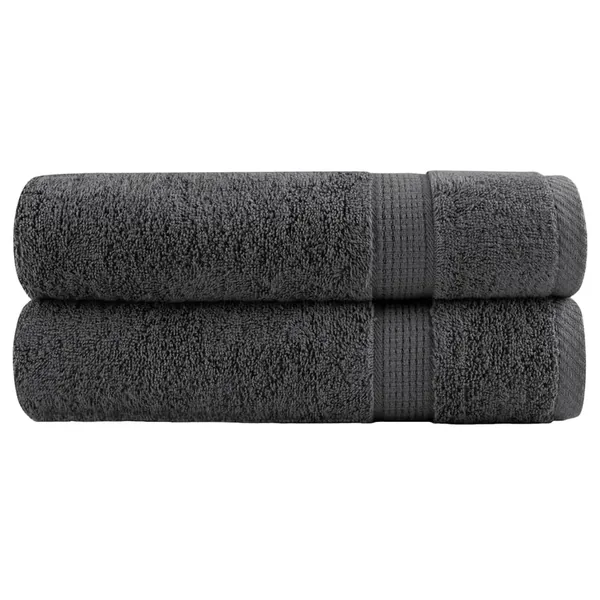 Serviettes de douche de qualité sup. SOLUND 2 pcs anthracite