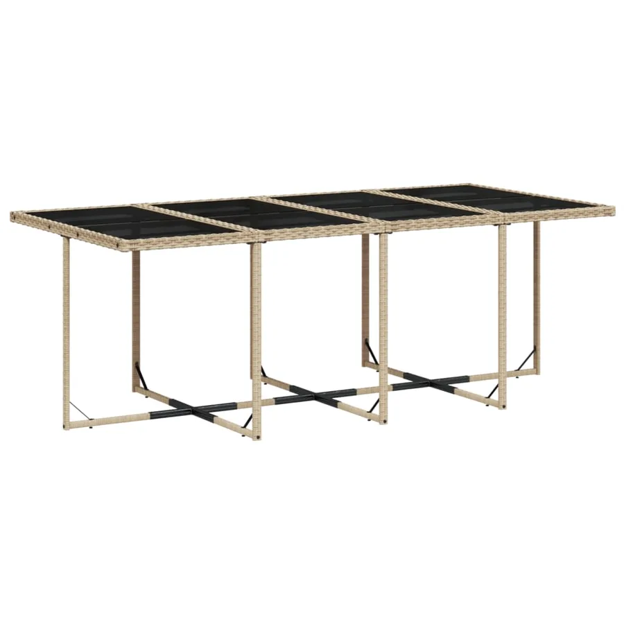 Ensemble à manger de jardin et coussins 9 pcs mélange beige - 3
