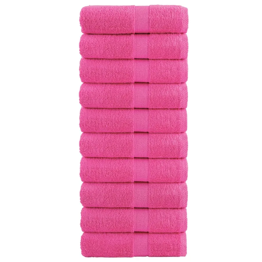 Serviettes de toilette Premium SOLUND 10 pièces Rose 30 x 30 cm 600 g/m²