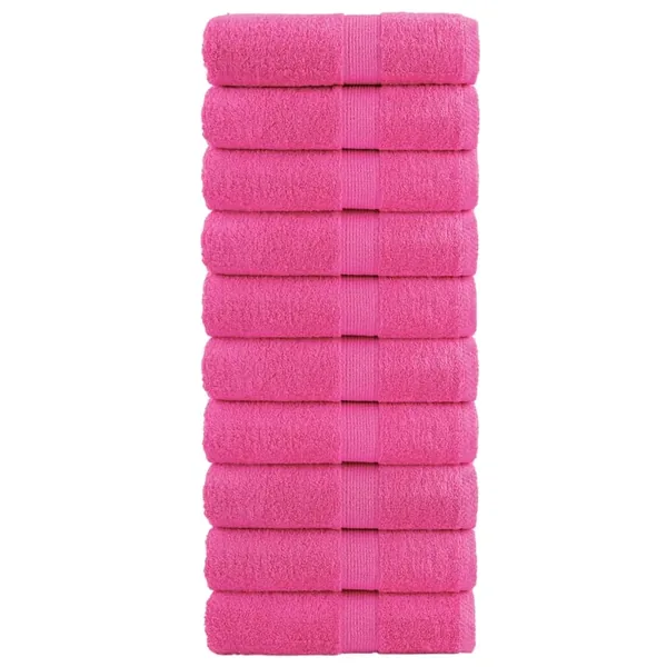 Serviettes de toilette Premium SOLUND 10 pièces Rose 30 x 30 cm 600 g/m²