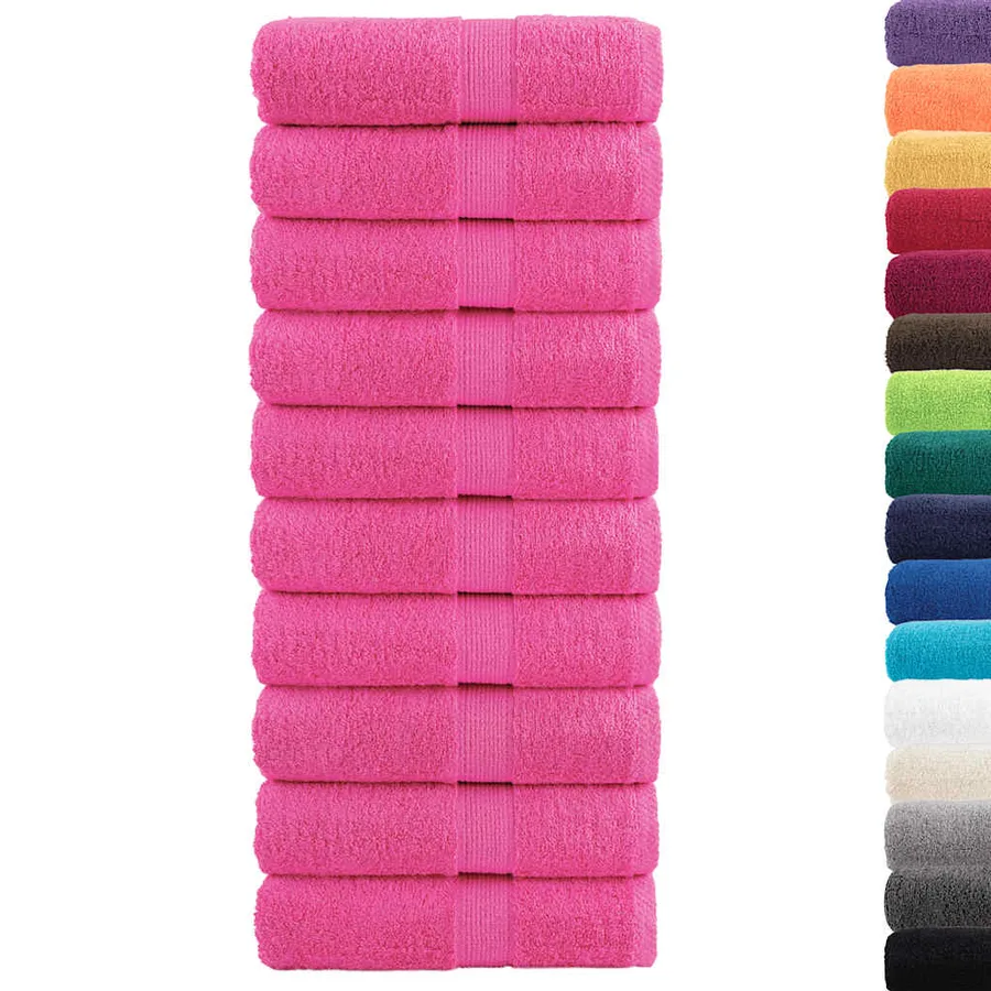 Serviettes de toilette Premium SOLUND 10 pièces Rose 30 x 30 cm 600 g/m² - 2
