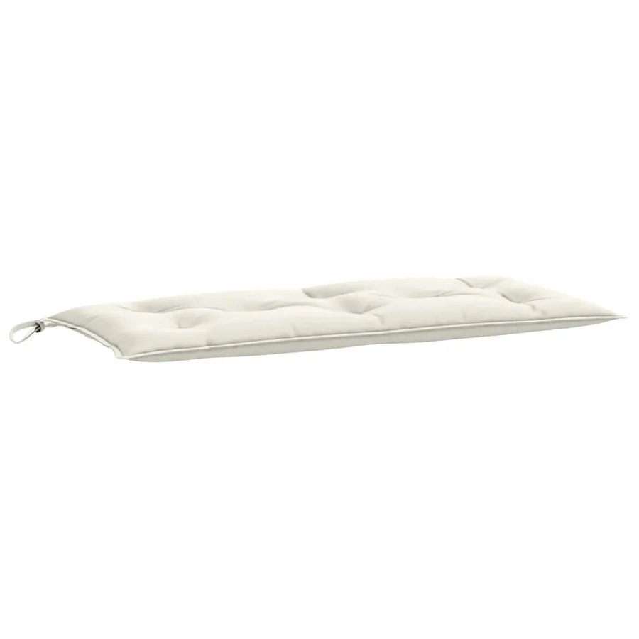 Coussin de banc de jardin crème mélangé 100x50x7 cm tissu - 2