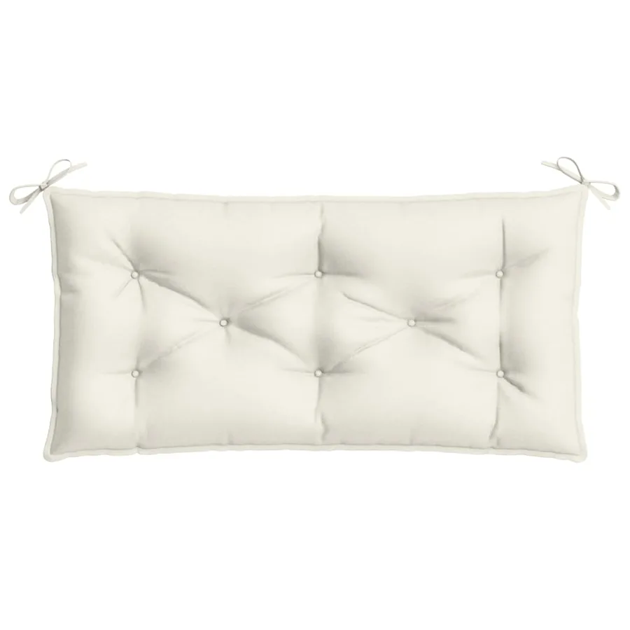 Coussin de banc de jardin crème mélangé 100x50x7 cm tissu - 4