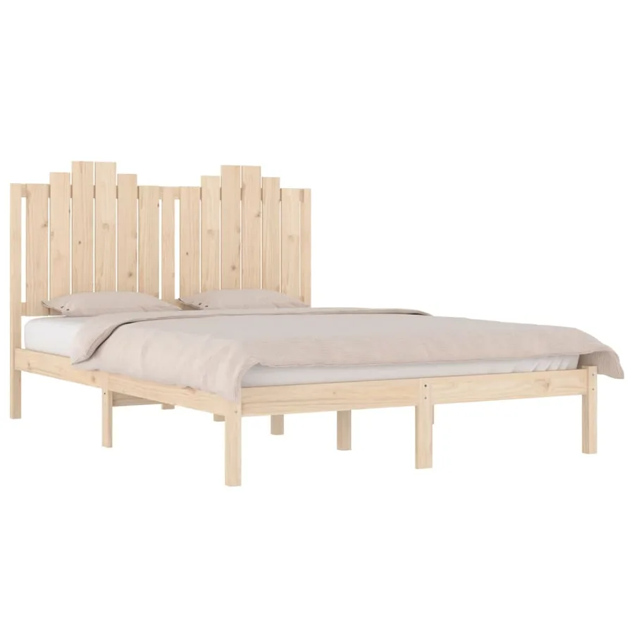 Cadre de lit Bois de pin massif 140x190 cm - 3