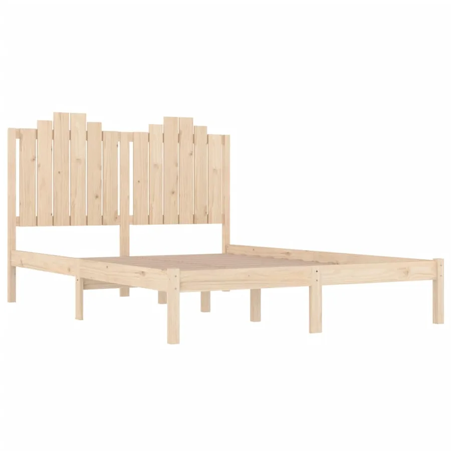 Cadre de lit Bois de pin massif 140x190 cm - 4