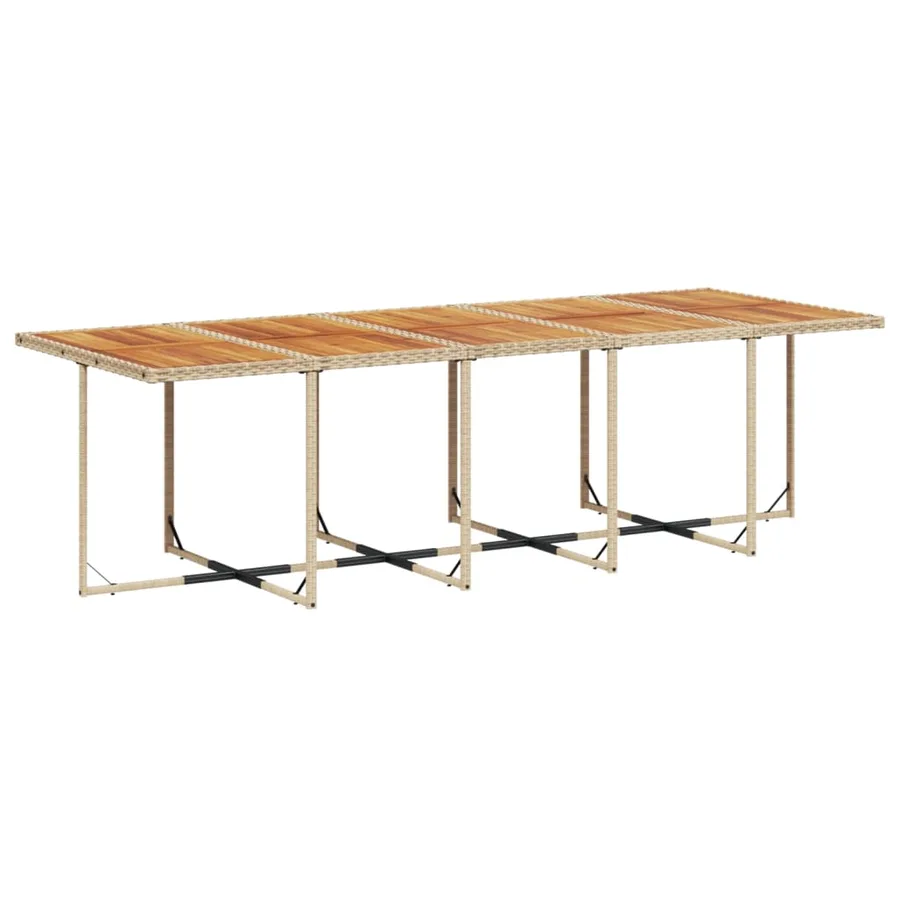Ensemble à manger de jardin et coussins 13 pcs beige - 3
