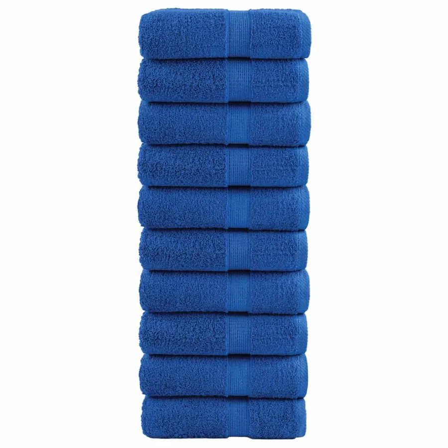 Serviettes de toilette premium SOLUND 10 pièces Bleu 30 x 30 cm 600 g/m²